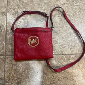 Red Michael Kors purse